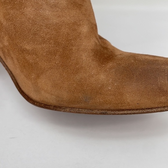 Free People Fold Down Brown Suede Leather Heeled Size 41 - Picture 12 of 12